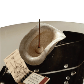  FuLau 福缭 【景德镇原创手工香插 - 云饺】【侘寂】【小众】陶瓷香炉 香盘 置物盘 点心盘 鼠尾草净化碗 1件套