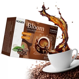 Bloom Collagen Coffee Low Calorie Coffee Powder Weight Loss Fitness Starbucks Milk Tea Diet Meal Replacement Glutathione White coffee 10g*10pcs