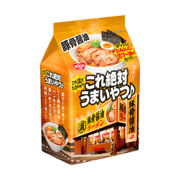 Instant Noodle Pork Bone Soy Sauce Flavor 3 packs 9.84 oz