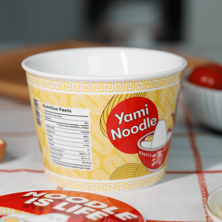 闇ラーメンボウル セラミックスープヌードルボウル 電子レンジ&オーブン対応 蓋付き 鍋に最適 1000ml 5