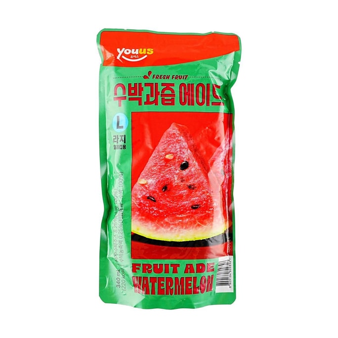 Watermelon Juice Aid L Ice Pouch Drink 11.49 fl oz【GS25 Selected】