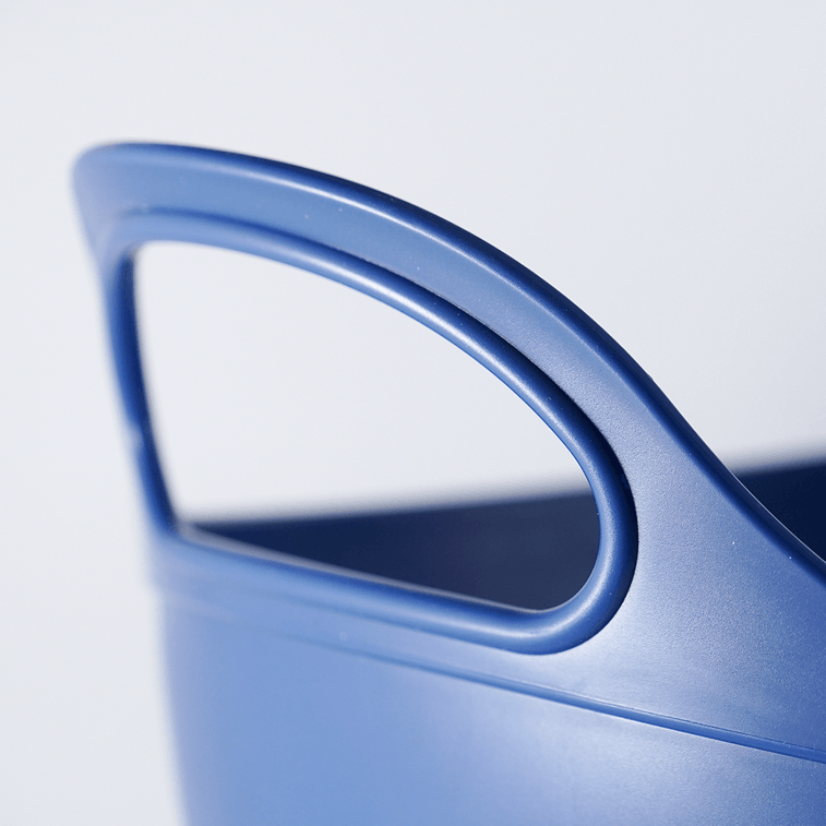 Product Detail - Plastic Soft Storage Basket Laundry Basket Large, Navy Blue - image4