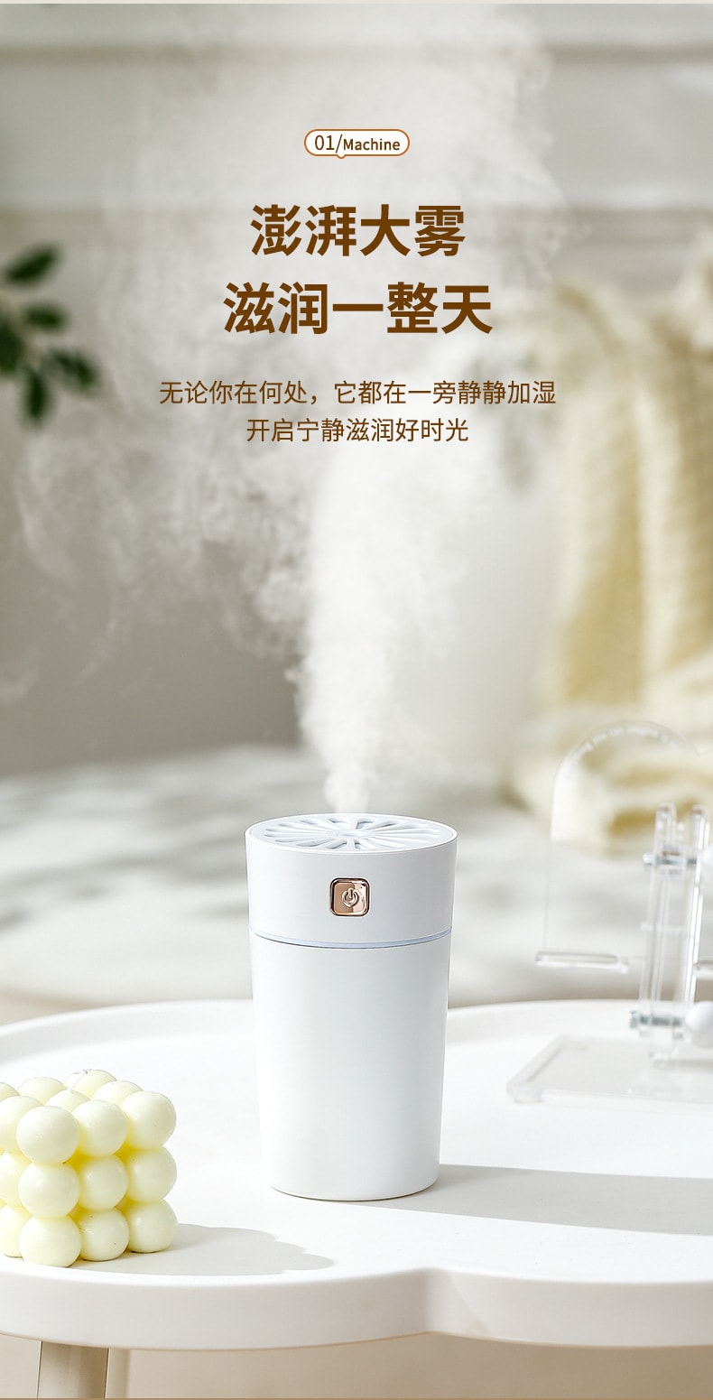 迷你便携大雾量香薰家用桌面卧室车用车载加湿器 1 把