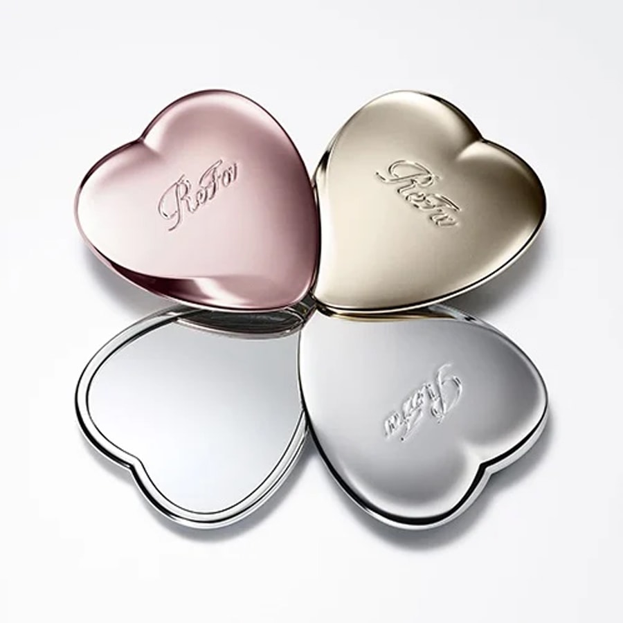[Expédition directe du Japon] Japon REFA Miroir de maquillage en forme de cœur, petit miroir portable pour le maquillage, couleur or rose, 1 pièce