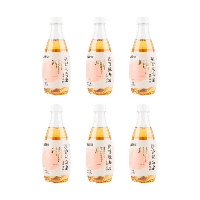 【Value Pack】Peach Oolong Flavored Carbonated Tea 16.91 fl oz*6