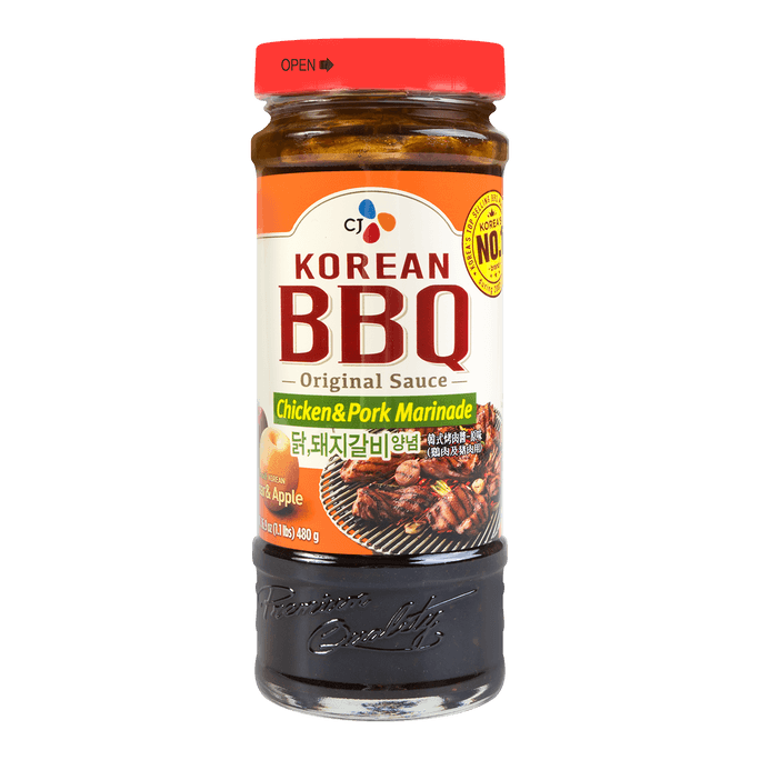 CJ Korean BBQ Original Sauce Chicken & Pork Marinade Original Flavor 480g