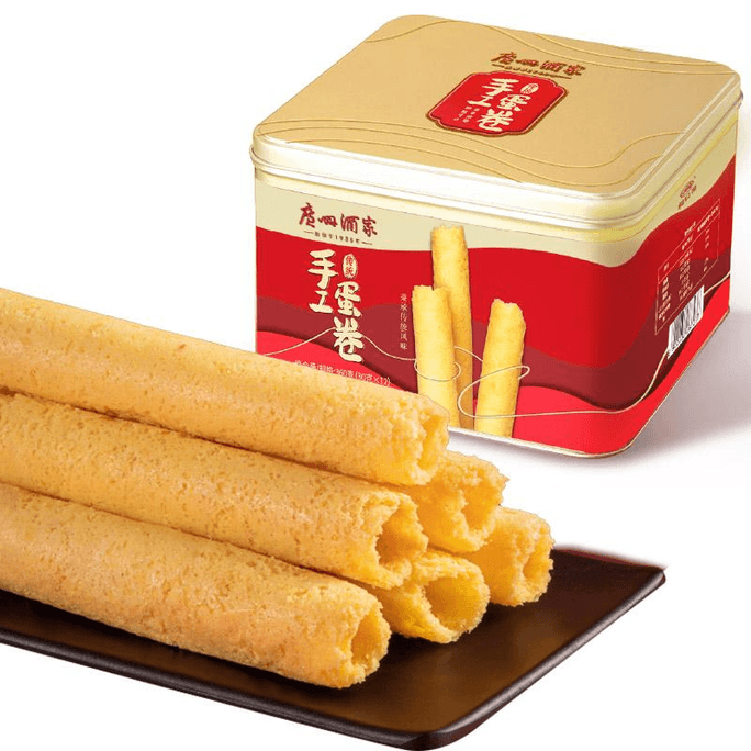 【中国直邮】广州酒家 原味传统手工蛋卷礼盒蛋卷点心零食360g*1盒