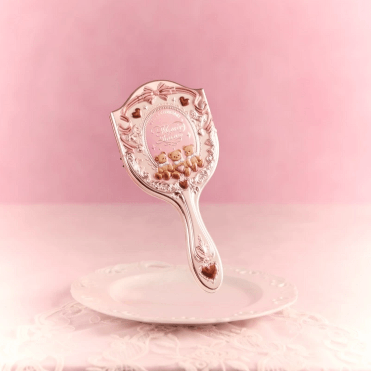【新品】エマブリッジウォーター　フラワーベース　両手ハンドル付き Flower Knows Sweet Bear Paddle Brush 9th Anniversary Air Cushion