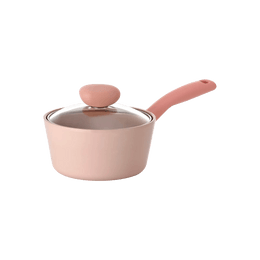 RETRO SHERBET Ceramic Saucepan with Glass Lid 1.9qt 1.8L