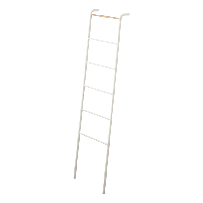 Leaning Storage Ladder (63 H) - Steel White 1 piece