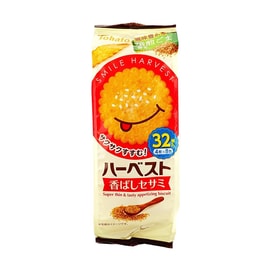 日本TOHATO桃哈多 醇香芝麻味薄脆饼干 32枚入 88g