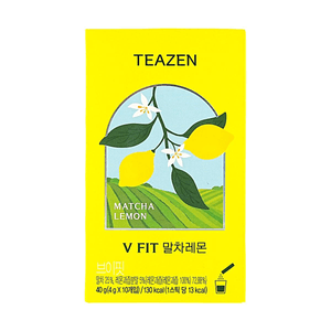 V FIT 말차 레몬 클렌징 드링크 믹스, 10개입 (1.41oz)【저칼로리】