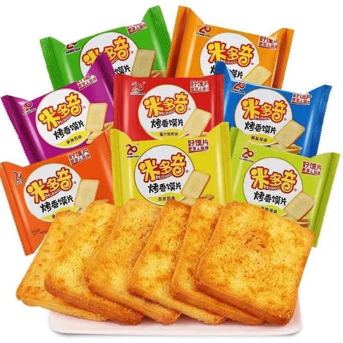 【中国直邮】 米多奇 烤香馍片混合口味50g*5袋
