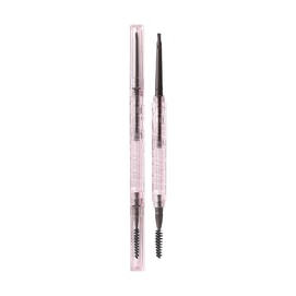 Chisel Tip Powder Brow Pencil, Waterproof & Long-Lasting, #01 Soft Ash Black Matte for Dark/Black/Cool-Toned Hair