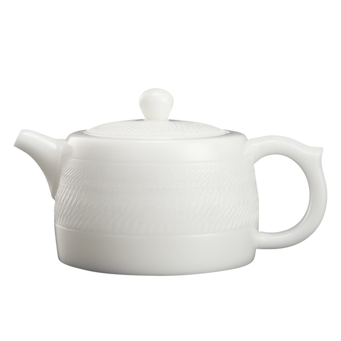 Wang Cunxu Yangzhi Jade Porcelain Kung Fu Teapot Dehua White Porcelain Jumping Knife Well Fence Pot Ceramic Kung Fu Hand