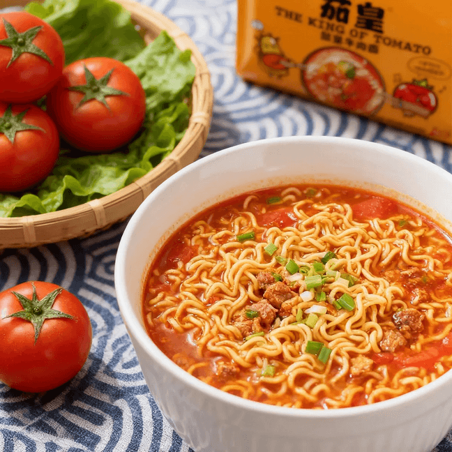 The King of Tomato Instant Noodle Soup - Tomato and Beef Flavor, 5 Packs* 4.44oz