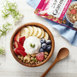 Cisco Goro Gran Meal Ichigo To Cashew Nut -Mixed Fruits Cereal, Strawberry & Cashew Flavor, 10.58oz 【Healthy Breakfast】