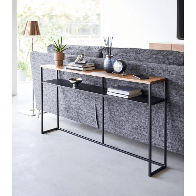 Long Console Table - Steel Black