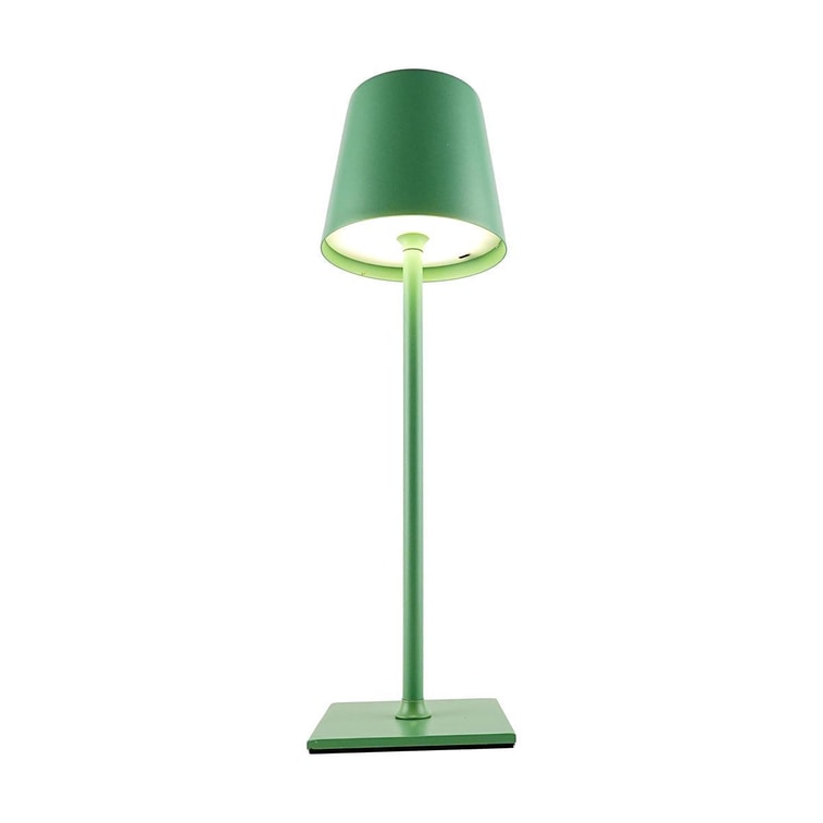 American Style High Foot Table Lamp Creative Table Lamp Night Light Charging Version Green 4