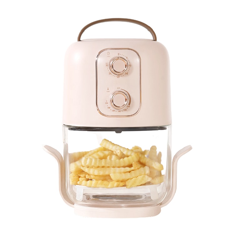 【中国直邮】Coopever柏意 可视空气炸锅 2.5L 多功能无油无烟电炸锅 低脂电烤箱 浅粉色 110V 6