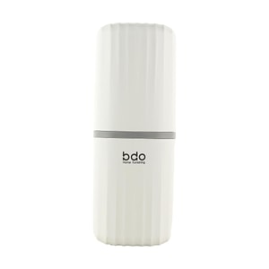 BDO 旅行盥洗組 牙刷盒便攜式收納用品牙膏具牙筒刷牙杯漱口杯 經典白色 7.5×6×20cm