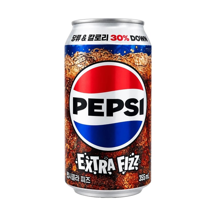 韓國PEPSI百事 EXTRA FIZZ 強氣泡可樂 355ml【2026韓國新品】【綿密氣泡】【糖分熱量減30%】 3