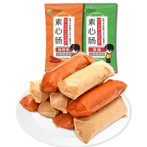 [중국에서 직접 우편 발송] 치산식품 치산채식 대산소시지 붉은 소시지 옥수수 소시지 사천맛 차 훈제 소시지 햄 균류 소시지 채식 소시지 바베큐맛 25g*8봉지