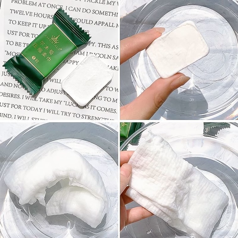 Ermutao Portable thickened and shrunken disposable face towel Travel set, individual packaging, 20 pieces per pack 3