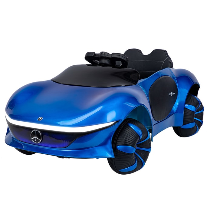 Super Cool Children's Four-wheel Electric Car with Remote Control Toy-High Configuration Four-wheel Drive Ver. Deep Blue