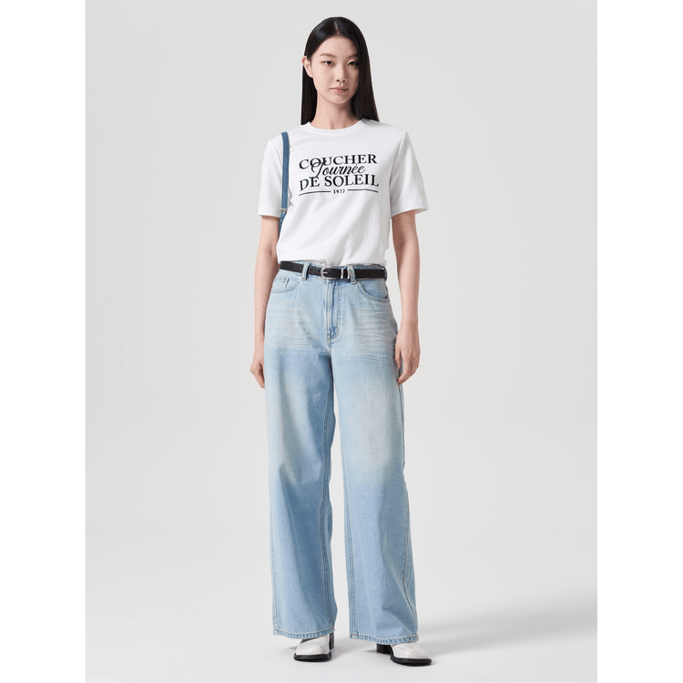 韓国 8セカンズド 二重半袖Tシャツ ホワイト M - Yami