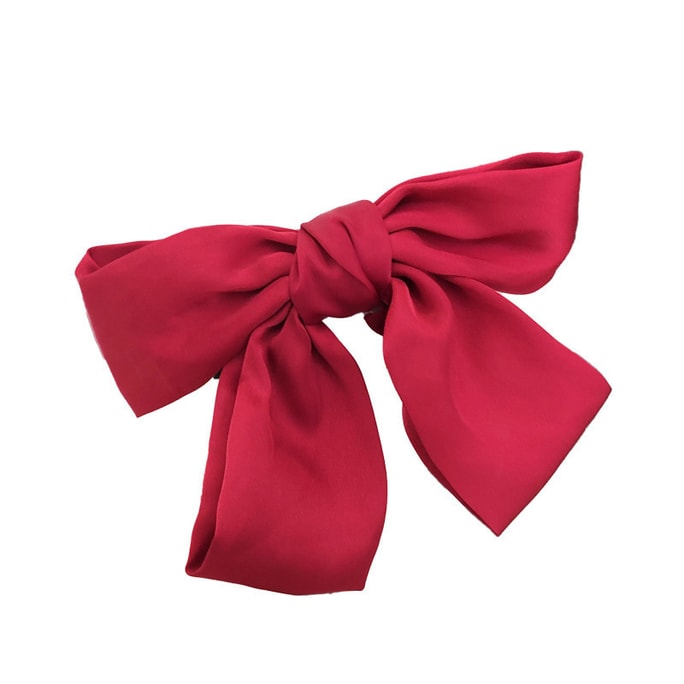 Zhou Yangqing's same style oversized bow hairpin wine red style 1 piece