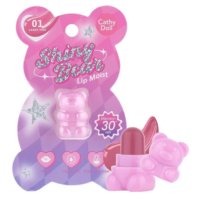 Shiny Bear Lip Moist 1.1g #01 Candy Pink