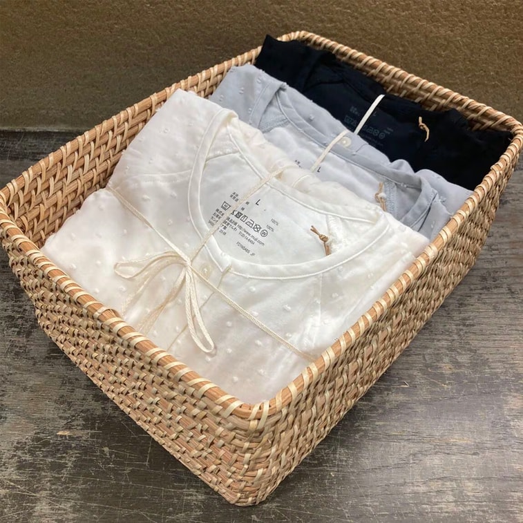 【Expédition directe du Japon】 Japon MUJI Pyjama long à manches longues en gaze double couche pour femme, 100% coton, avec jacquard à pois, vêtements de maison pour femme, blanc cassé, taille M, 1 ensemble 4