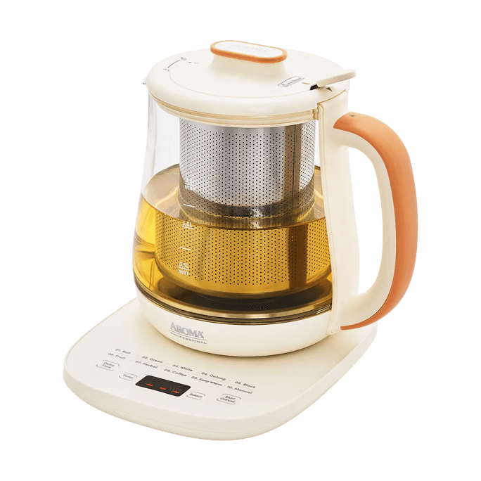 Multi-Function Digital Glass Tea Maker, 50.72 fl oz 6-Cup with 16 Heat Settings AWK-705