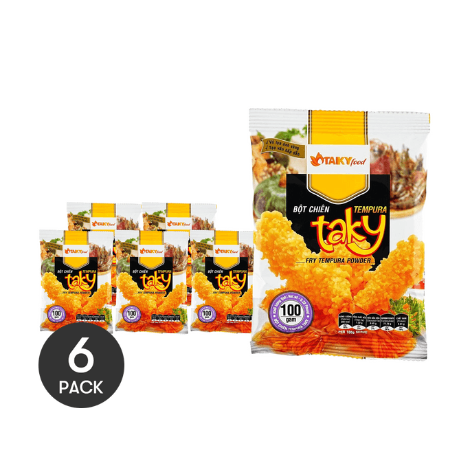 Fry Tempura Powder, 3.53 oz  *6【6 Packs】【For Frying Shrimp, Seafood, Chicken】