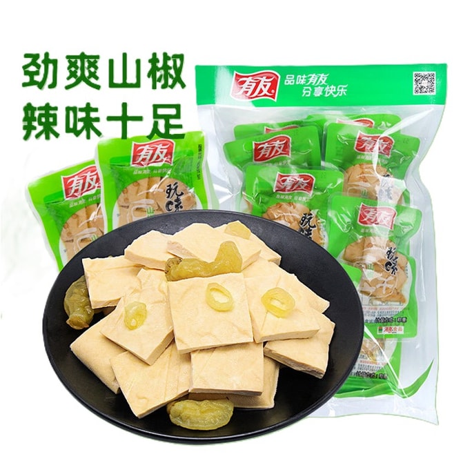 [중국 직배송] 유유 매운 두부, 개별 포장, 바로 먹을 수 있는 조림 식품, 268g