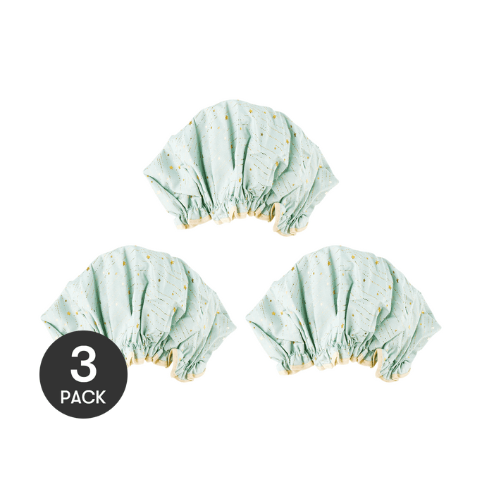 【밸류 팩】더블 레이어 방수 샤워 캡 *3