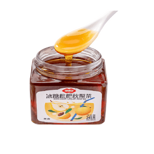 【中国直邮】 福事多 冰糖枇杷秋梨果茶冲泡果酱酸甜果味茶245g*1瓶