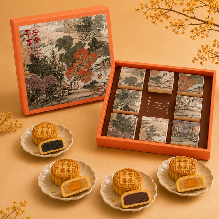 Mooncake Gift Box 80g*8pcs 640g [Clearance Sale - Slightly Imperfect Items at Low Prices] 3