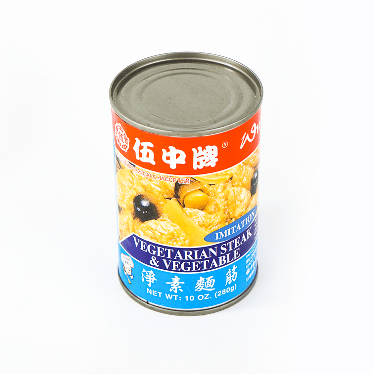 台湾伍中牌  净素面筋 罐头 280g 3