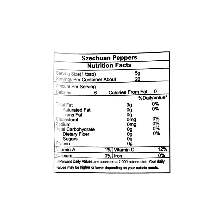 한위안 쓰촨 후추, 3.52온스 3