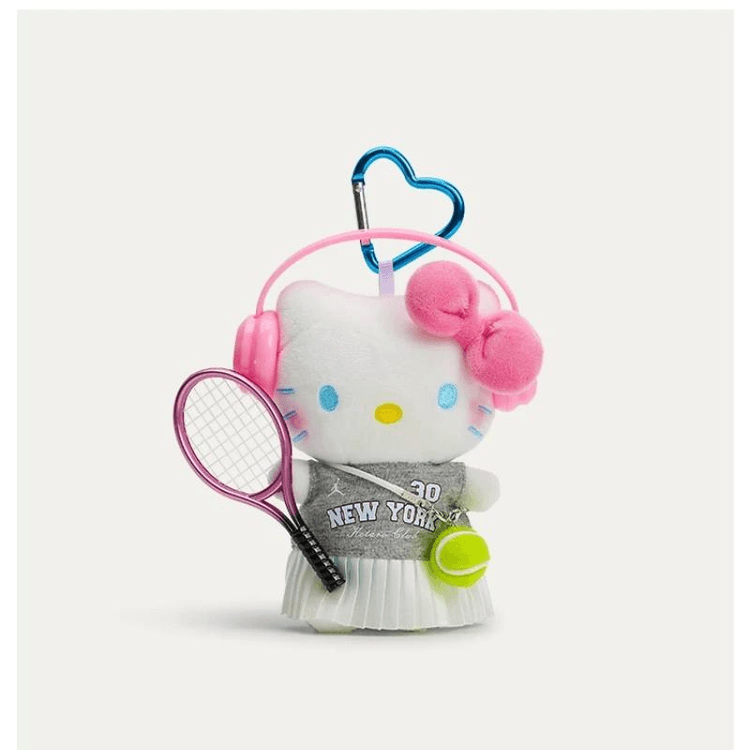 サンリオ　ハローキティ　ぬいぐるみ　スポーツ　テニス　ポージング 中国直送】サンリオ ハローキティ ぬいぐるみ（バッグ用）、13×12.5cm