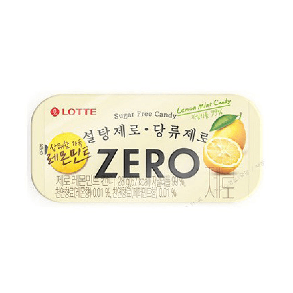 れもん 韓国ロッテ ゼロキャンディ レモンミント 28g - Yami