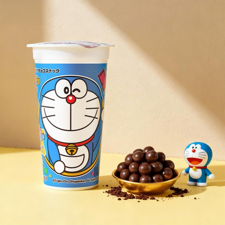 LOTTE Japan Doraemon Capucho Chocolate Balls Cup, 0.65oz - Yami.com