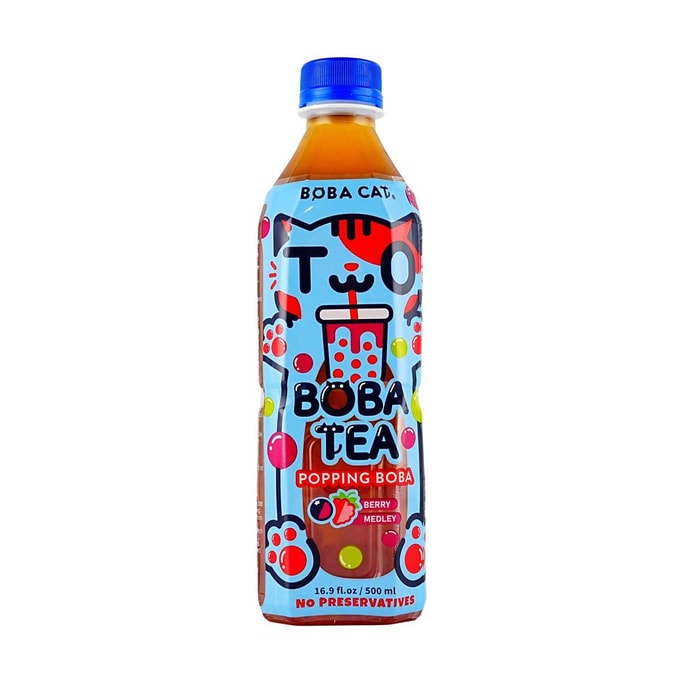 Berry Medley Popping Boba Tea, 16.9 fl oz