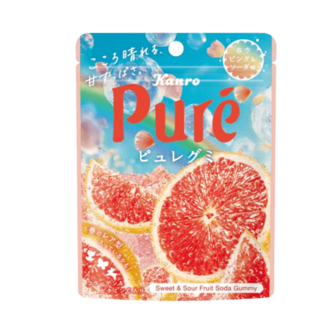 Grapefruit Soda Heart-Shaped Gummies 52g