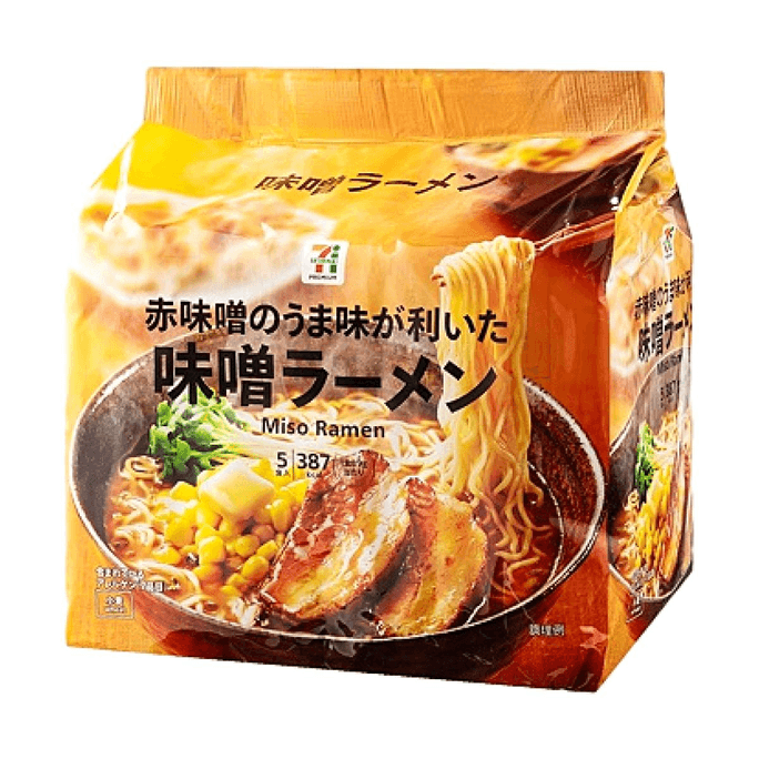 미소 라멘 3.04oz*5팩 【레드 미소 맛】【풍부하고 감칠맛 나는】