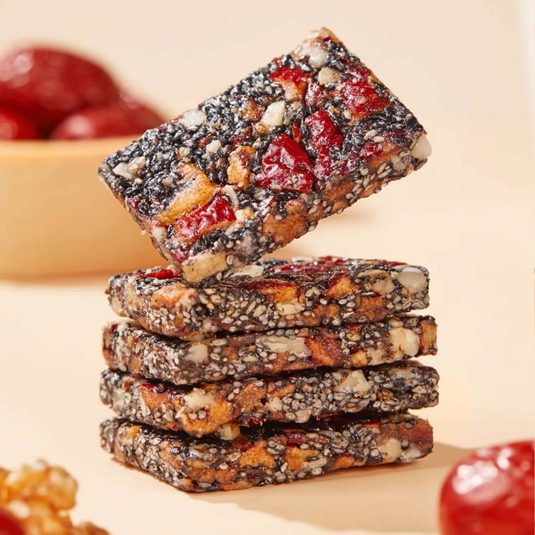 会いたい - ナツメと黒ごまのソフトケーキ 135g、クルミ入りスイートペストリー、妊婦さん向けスナック、栄養満点でヘルシーなスナック、個包装、健康維持スナック 4