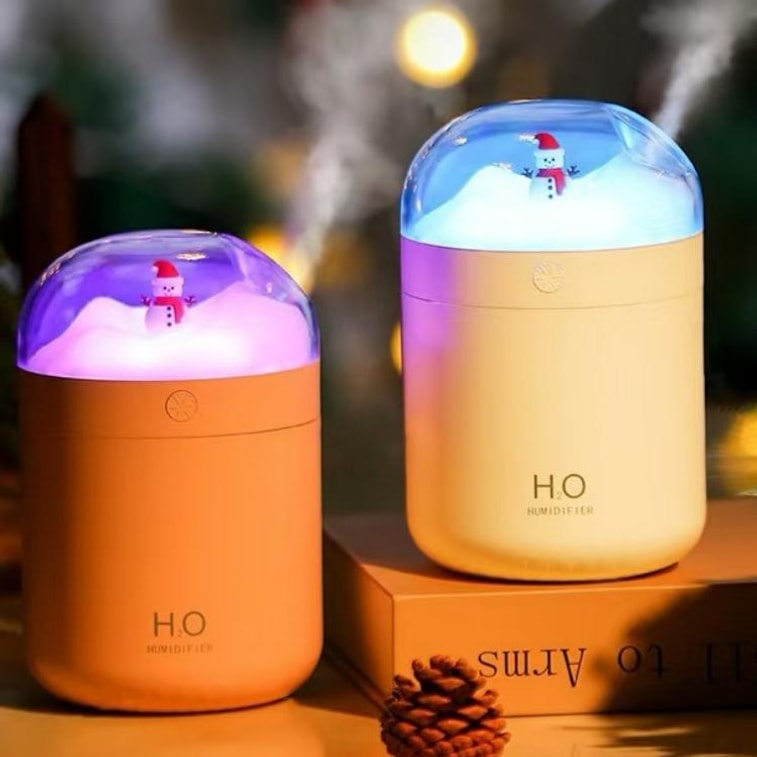 [귀여운 크리스마스 눈사람] 중국 LLD Leleduo 귀여운 반려동물 야간 조명 가습기 핑크 1개 4
