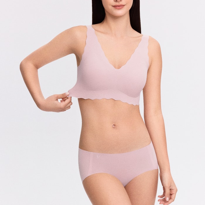 One size Seamless Bralette for Women, no underwire, comfortable Bras for Women -Pink